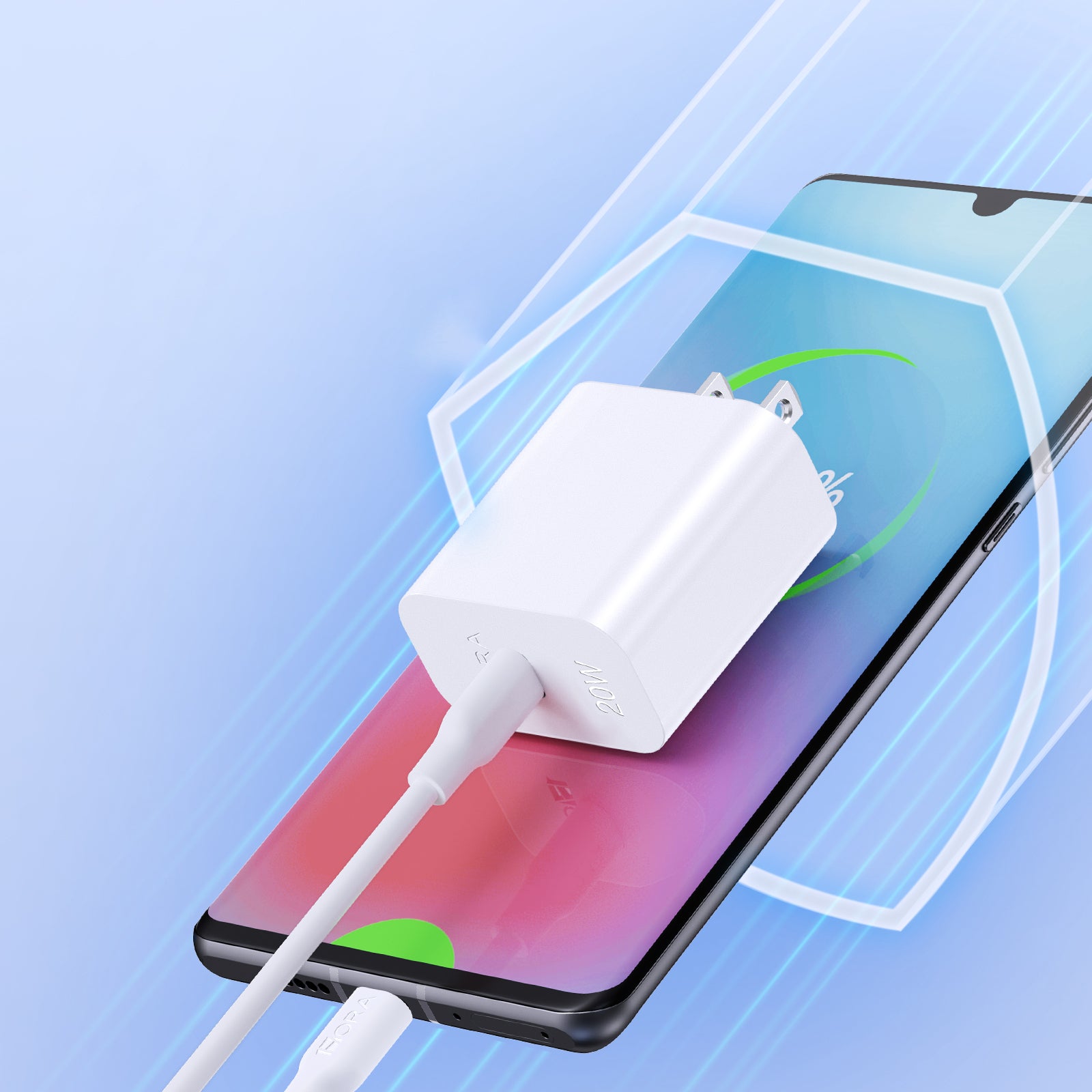 1Hora Type C Charger with Cable 20W GAR153
