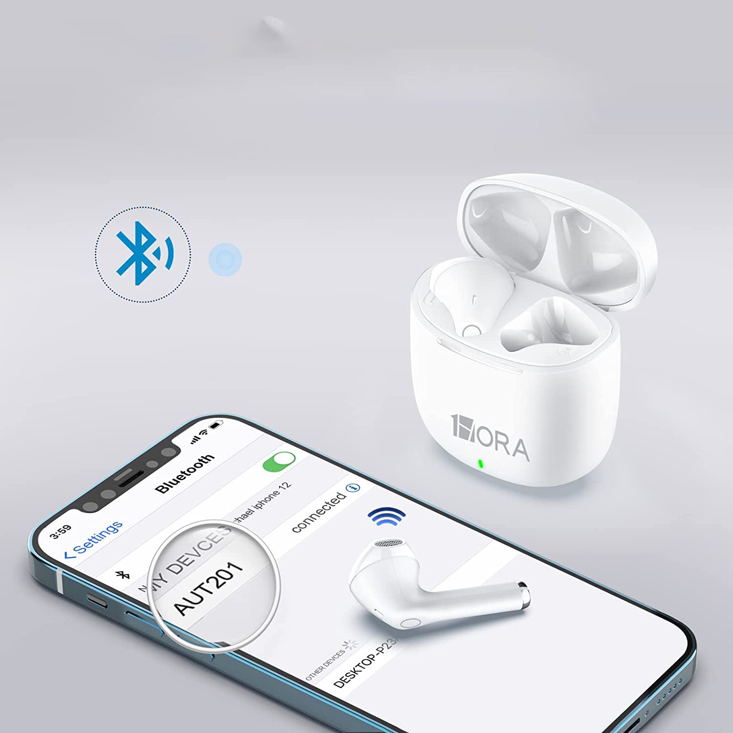 1 Hora AUT201 Wireless Headphones